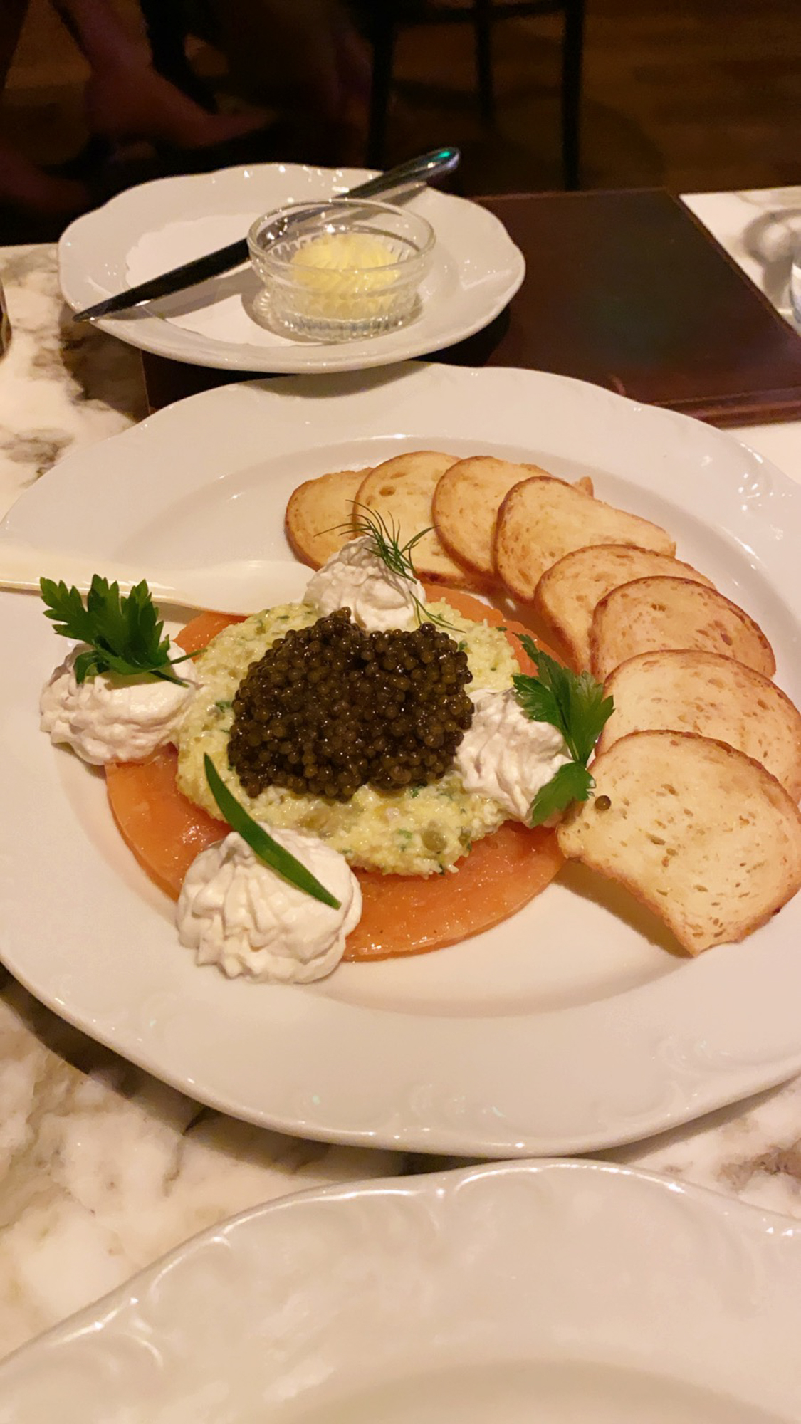 Salmon Tartare with Regiis Ova Caviar from The Harvey House&nbsp;