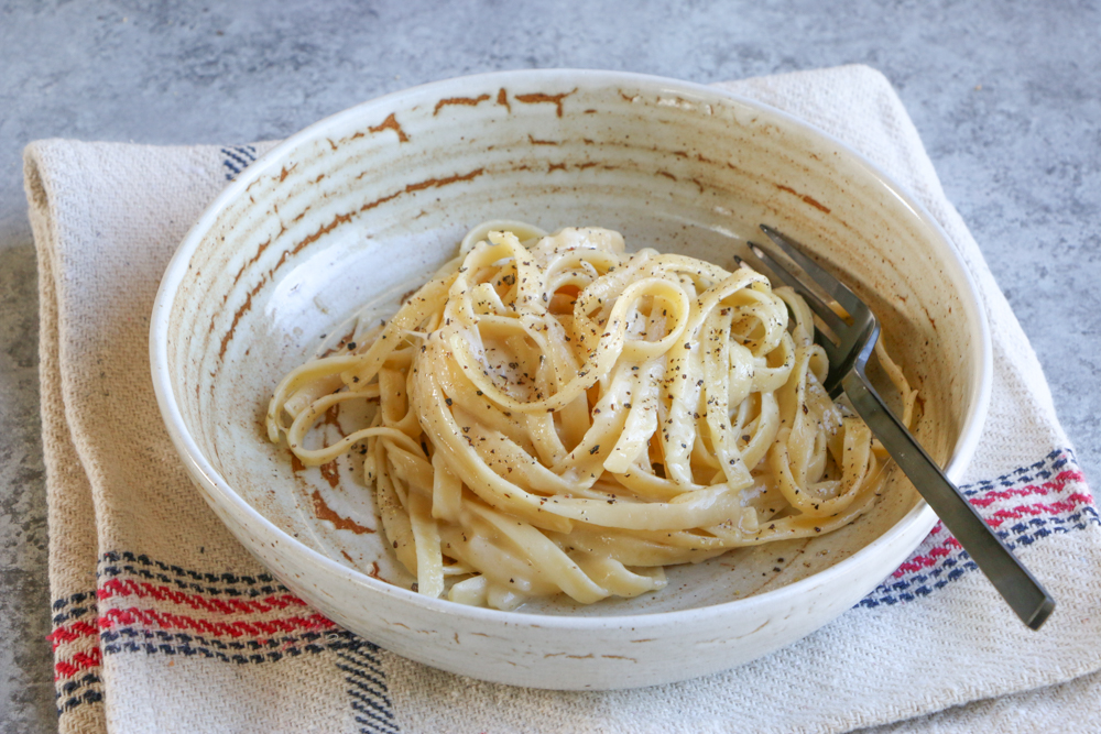 Fettuccine Alfredo with Land O Lakes&reg; Butter with Canola Oil Spread!!! So simple and so easy to make! This will quickly become a family favorite for an easy weeknight dinner!&nbsp;