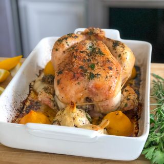 How To Roast A Whole Chicken. Knowing how to roast a chicken is a kitchen essential! Packed with flavor, crispy skin and so juicy!