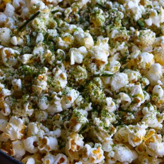 A popular, delicious and addicting Hawaiian popcorn snack, Hurricane Popcorn is popcorn with furikake and nori maki arare rice crackers.