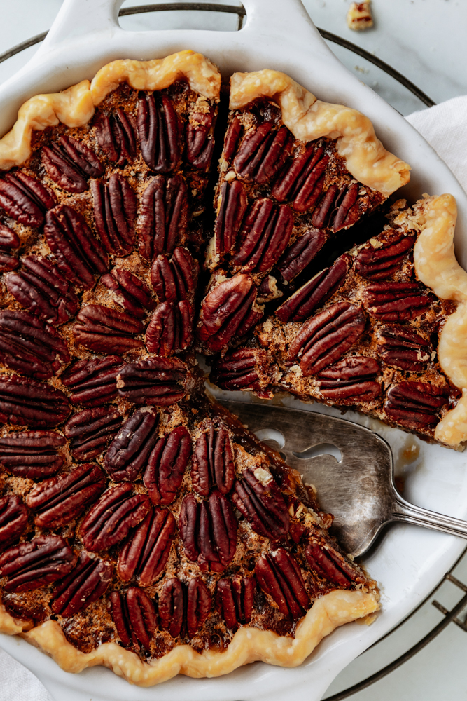 Classic Pecan Pie made with Land O Lakes&reg; Unsalted Butter! The perfect pie to make for the holidays! We hope you enjoy!