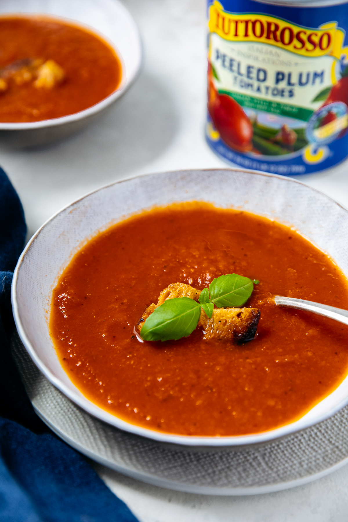 Instant Pot Tomato Soup! Classic and delicious Tomato Soup made in a fraction of the time! Rich, creamy and oh so delicious using Tuttorosso Peeled Plum Tomatoes! We hope you try it!