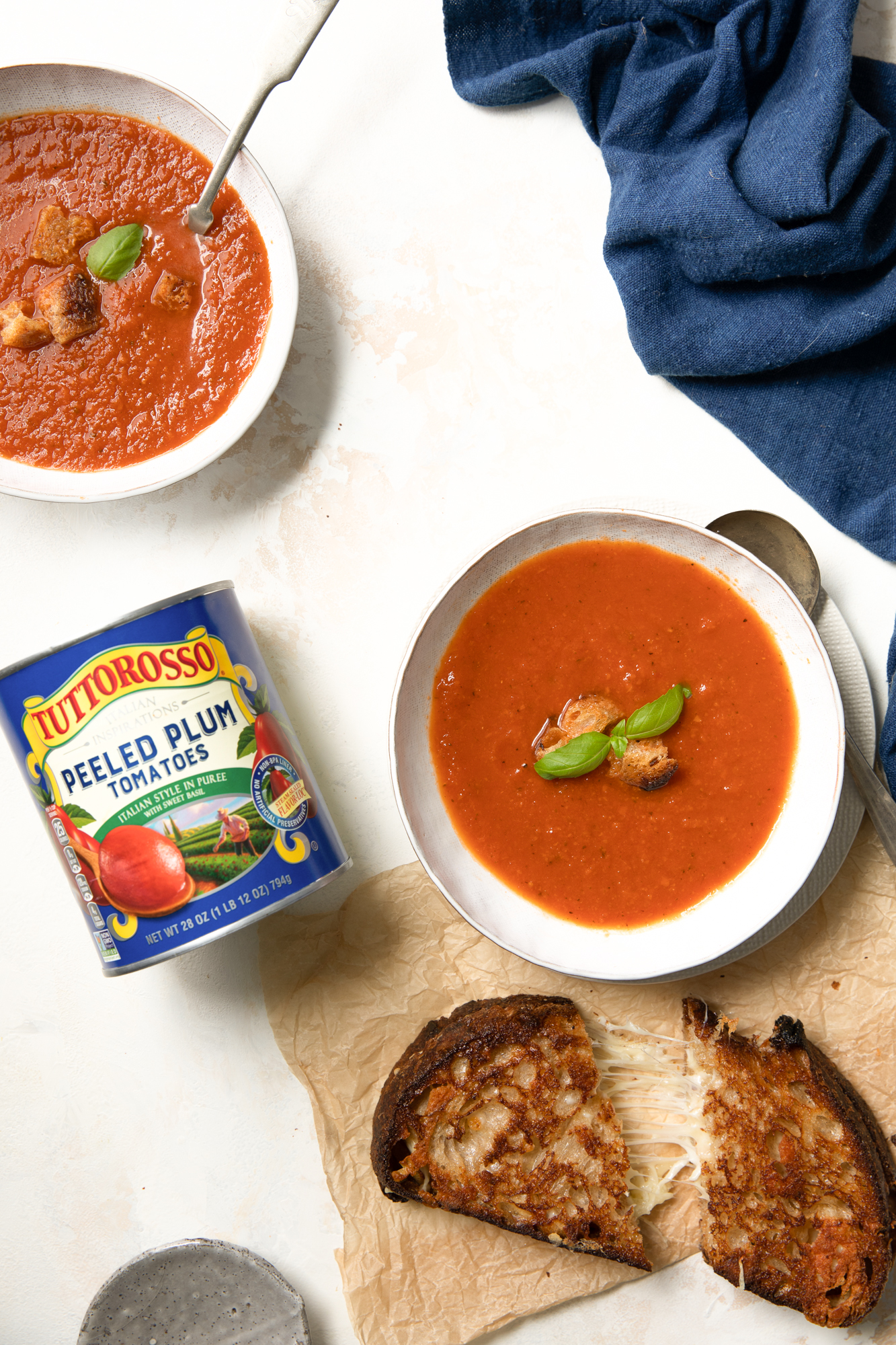 Instant Pot Tomato Soup! Classic and delicious Tomato Soup made in a fraction of the time! Rich, creamy and oh so delicious using quality Tuttorosso Peeled Plum Tomatoes! We hope you try it!