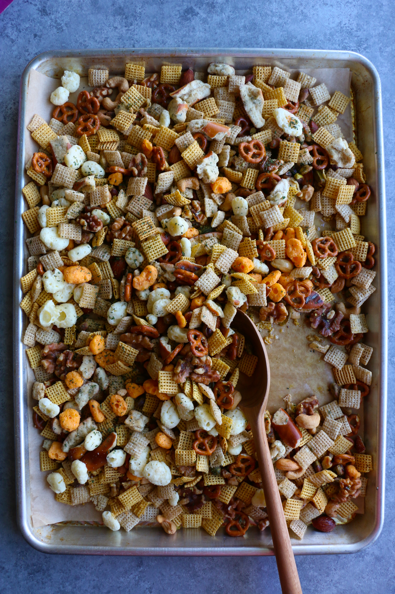 Moon Cheese Chex Snack Mix! Whether you need a snack on-the-go, a snack to keep at your desk at work, an after work out snack or just a big bowl of deliciousness for a movie night at home, we hope you try this recipe! It’s so good!