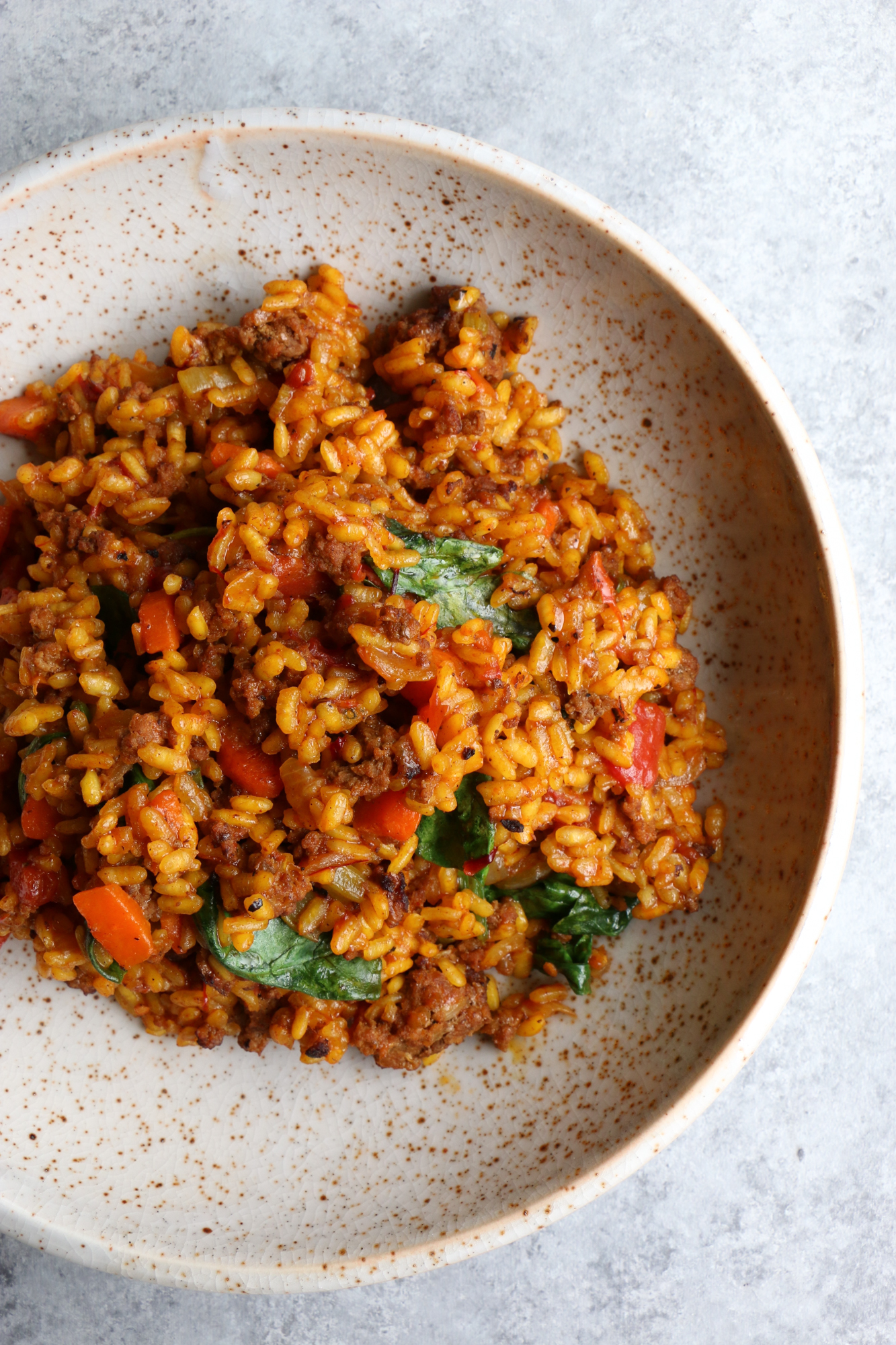 Stuffed Peppers with Beef Paella! Filling, delicious and nutritious, bell peppers are a great vehicle for pasta, rice, vegetables and more!