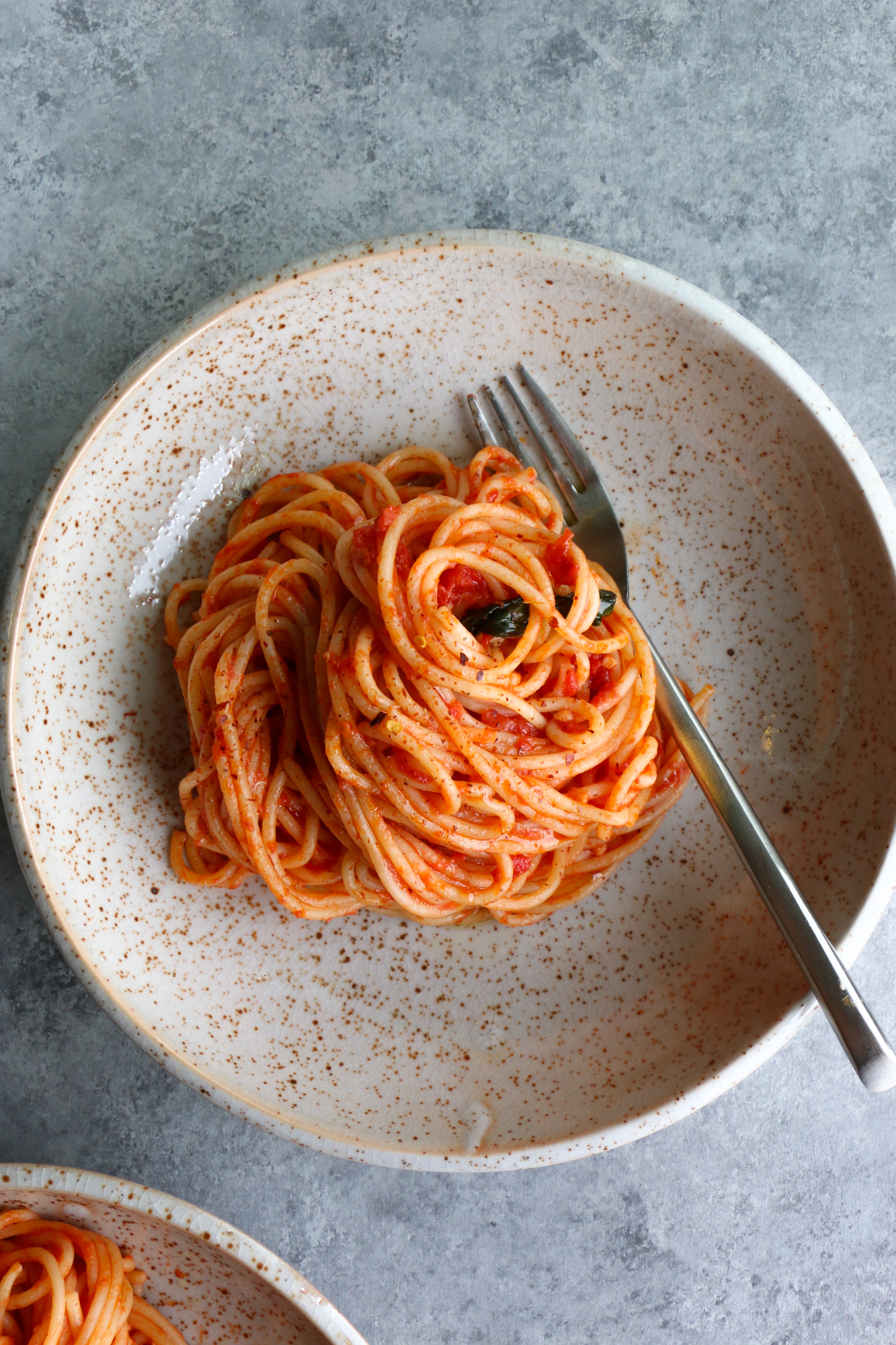 The Best Spaghetti Ever and so easy to make! This recipe uses garlic, olive oil, canned San Marzano tomatoes, butter and more. Make this! 