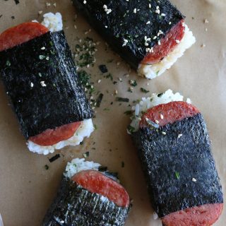 How To Make Spam Musubi. So delicious and so easy to make! Seasoned rice and spam, with furikake and wrapped in nori. It's so good!