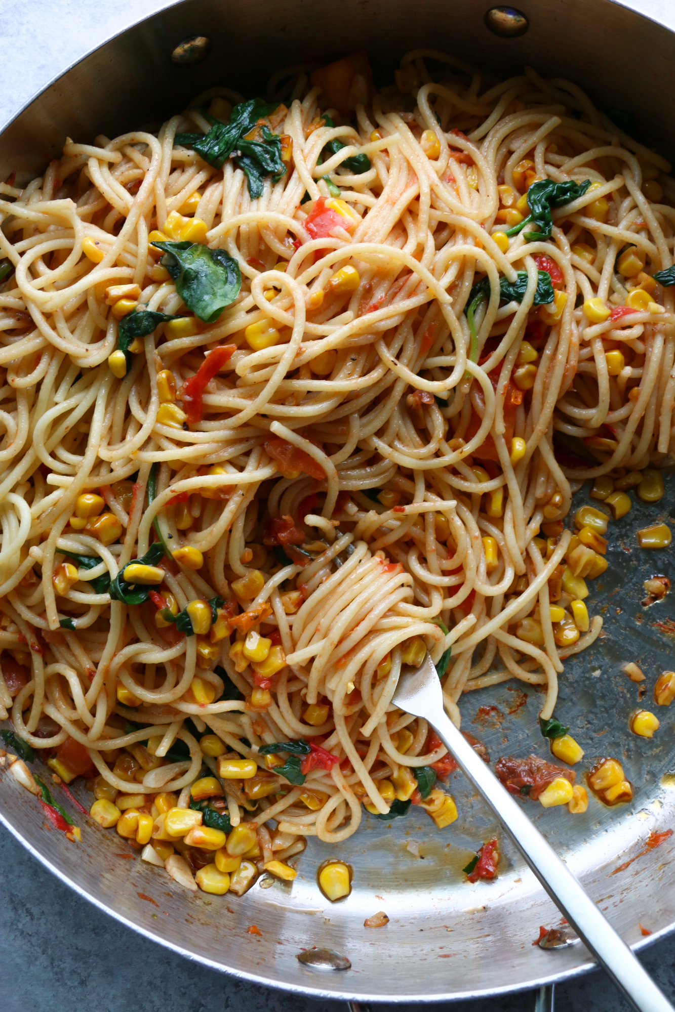 pasta in a pan