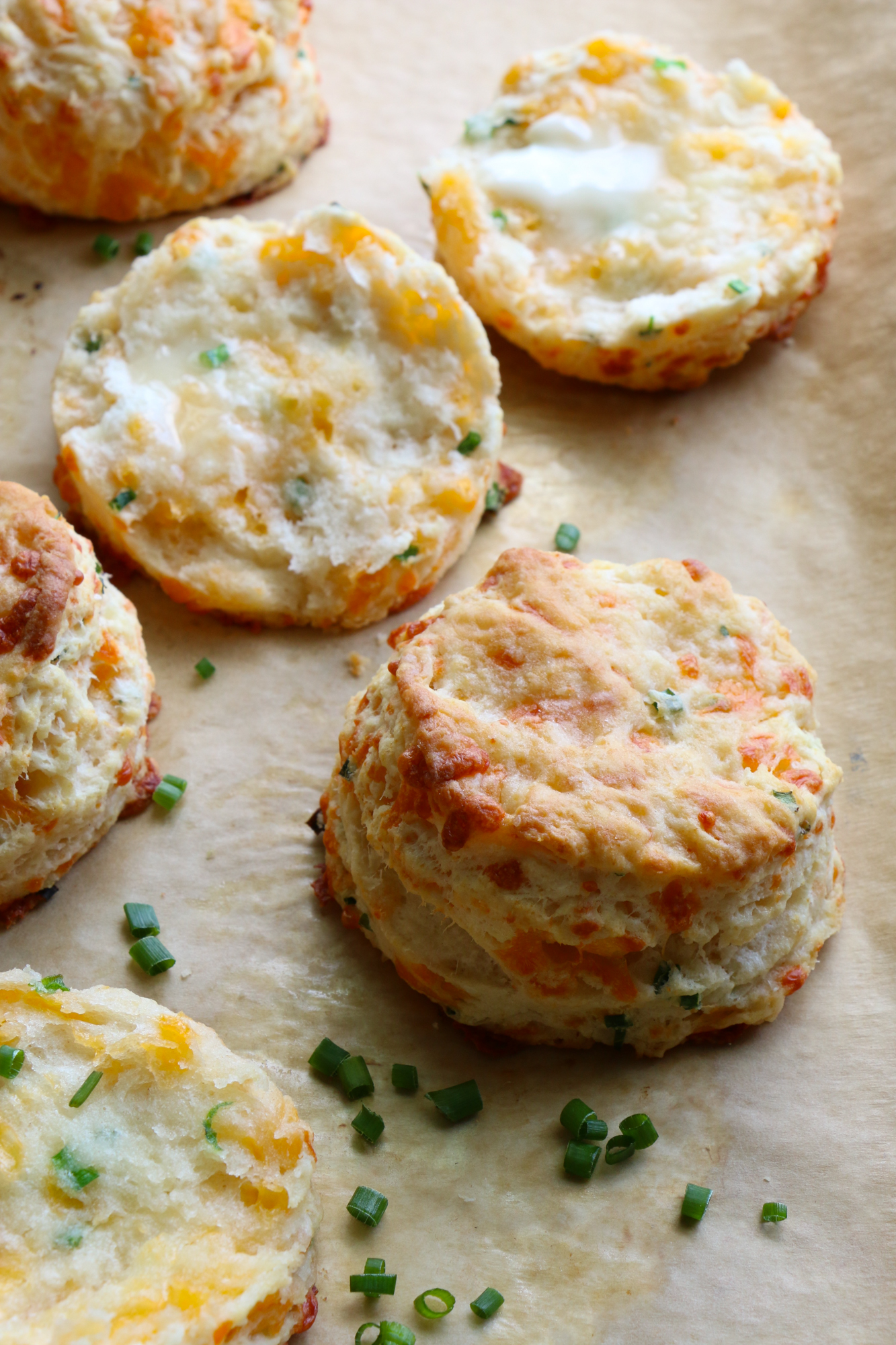 Cheddar cheese and chive biscuits