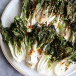 Bok Choy with Sweet Red Chili Sauce! This bok choy is bursting with loads of flavor and is guaranteed to be your new favorite side dish.