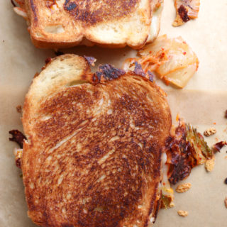 Kimchi Grilled Cheese Sandwich. If you've never experienced the combination of creamy, salty cheese with spicy kimchi, you haven't lived.