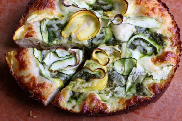 Zucchini Ribbon Pizza. So incredibly delicious! I promise you, if you like zucchini and summer squash, you will love this pizza.