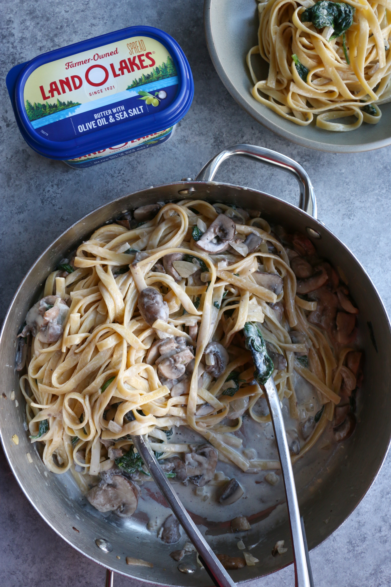 creamy mushroom fettuccine 