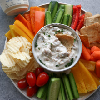 French Onion Dip! I'm celebrating Chobani's Greek Yogurt Week by featuring it in this recipe! Chobani Greek Yogurt is a high-protein, blank canvas for making everything delicious! 