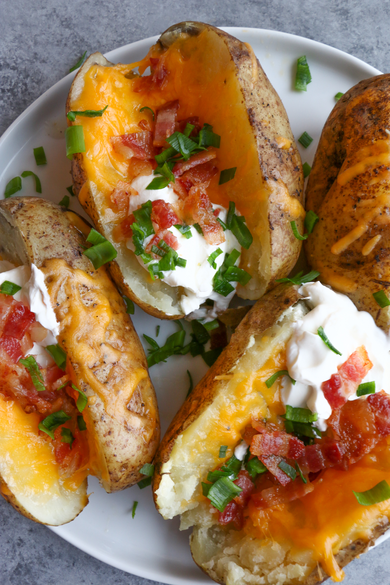 loaded baked potatoes