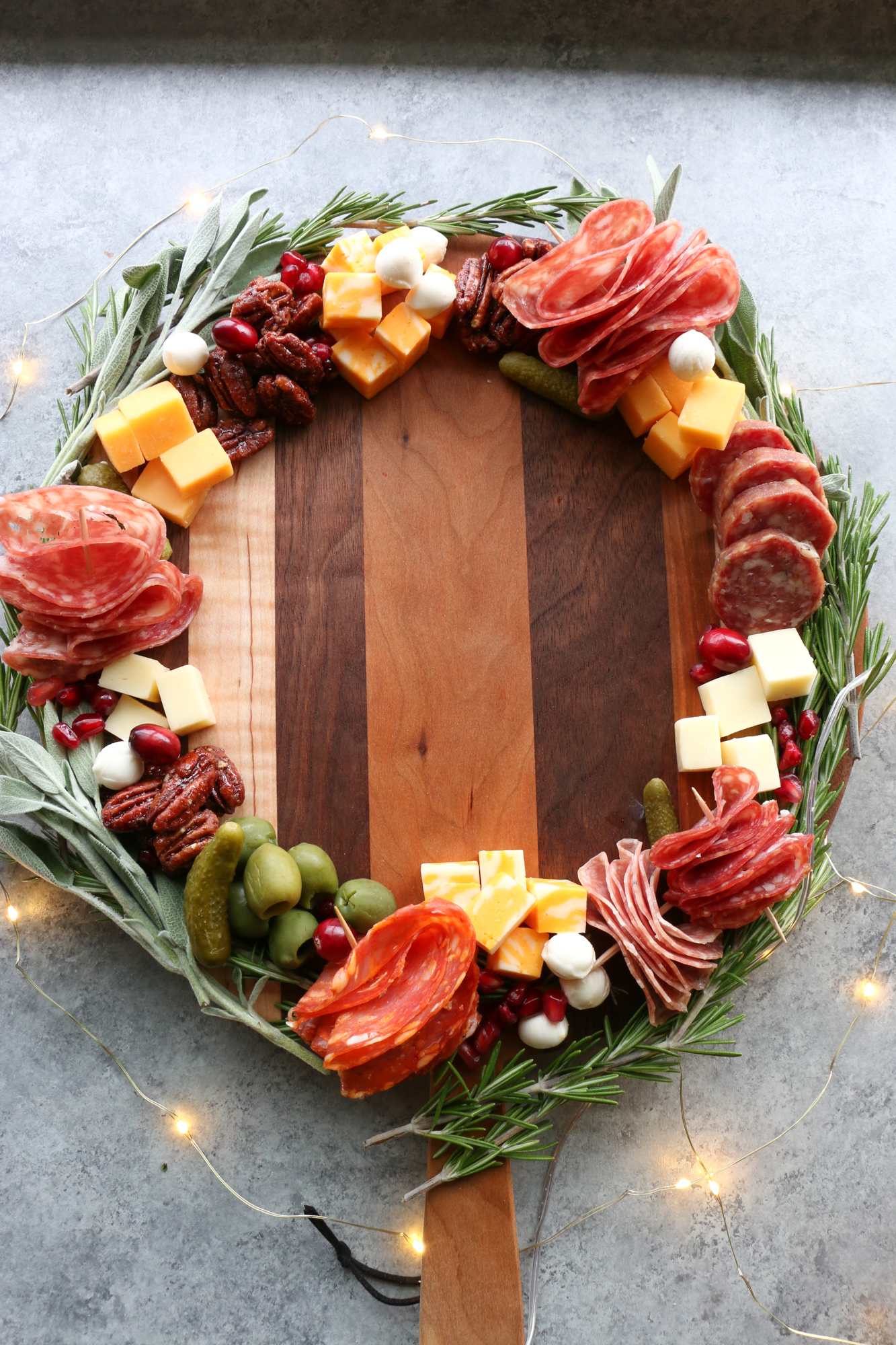 wreath cheese board