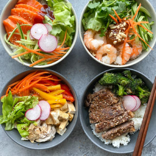 Rice Bowls and How To Make Rice In Your Instant Pot! Here are four different ways to make and serve rice bowls.