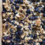 Blueberry Baked Oat Bars! Subtly sweet from blueberries and honey and made with Quaker Old Fashioned Oats, you have to try these!