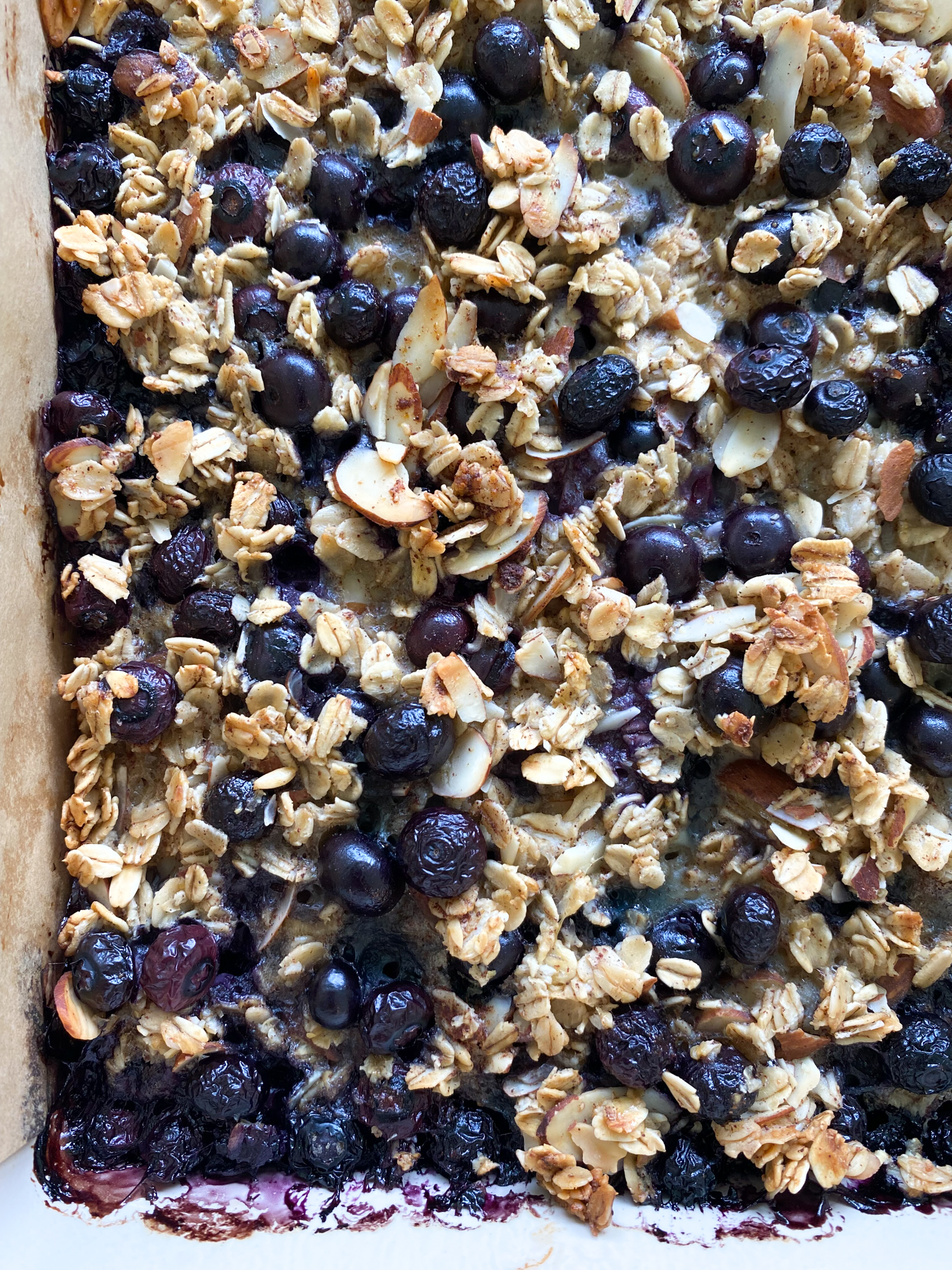 blueberry baked oat bars