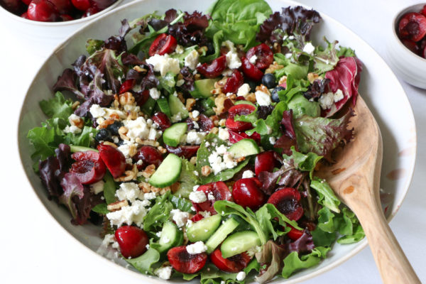 Fresh Summer Fruit Salad with Northwest Cherries!! The best way to enjoy a light and delicious salad this summer! Add some cherries! 