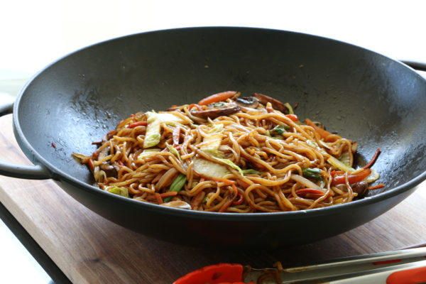Vegetable Lo Mein with Cabbage and Mushrooms. Once you have all of your ingredients prepped, this comes together really quickly!