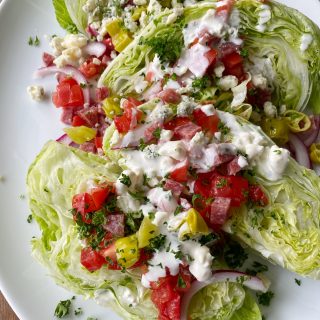 Loaded Wedge Salad! This might be the only time I eat iceberg lettuce - ha! Check out my loaded Wedge Salad! It's so delicious!