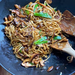 Long Life Noodles. This recipe is from Woks of Life but I have changed a few ingredients and changed the preparation of this dish.