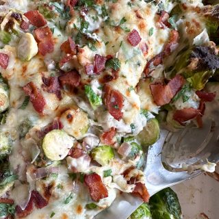 Baked Creamy Brussels Sprouts!! One of my favorite side dishes, made better with the addition of my Campbell’s soup!