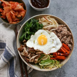 Easy Weeknight Turkey Bibimbap! Made with Shady Brook Farms Ground Turkey!! I love using ground turkey in this bibimbap!!