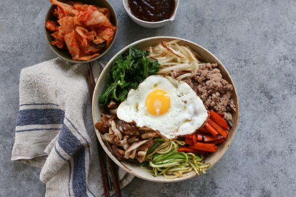 Easy Weeknight Turkey Bibimbap! Made with Shady Brook Farms Ground Turkey!! I love using ground turkey in this bibimbap!!