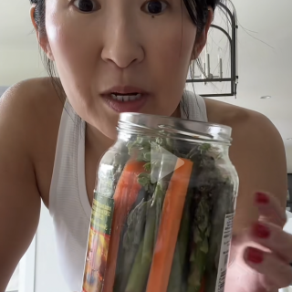 Quick Pickled Asparagus and Carrots!! Crunchy, tangy and just something special. Learn how to quick pickle your favorite vegetables!