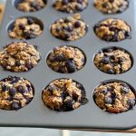 Blueberry Oat Muffins! No added sugar and only sweetened with honey, vanilla and blueberries! These are great for breakfast!