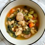 Turkey Sausage White Bean Soup! A super easy and delicious weeknight meal that comes together in no time! We hope you try it!