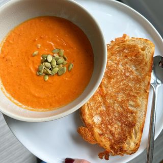 Classic Tomato Soup! On a cold day, there's nothing better. This soup with a grilled cheese and I am in heaven.