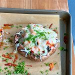 Easy Portobello Mushroom Pizzas! As a snack or light meal, these are such a great and delicious alternative to real pizzas!