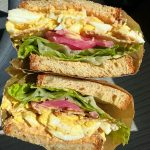 Egg Salad sandwich with chips! Totally inspired by NY Times Cooking and Teri from No Crumbs Left. Crunchy, flavorful and oh so good!