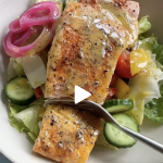 Salmon Salad with Dijon Vinaigrette! This is my go-to salad recipe. I make this all the time and change it up based on what I have.