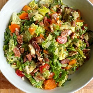 Chopped Salad with Honey Mustard Dressing! This salad is my new current fave! You are going to love this light honey mustard dressing!