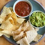 Chips Salsa and Guacamole! Sometimes, honestly, this is all you need! I'm sharing some of my favorite Mexican food dishes down below! Enjoy!