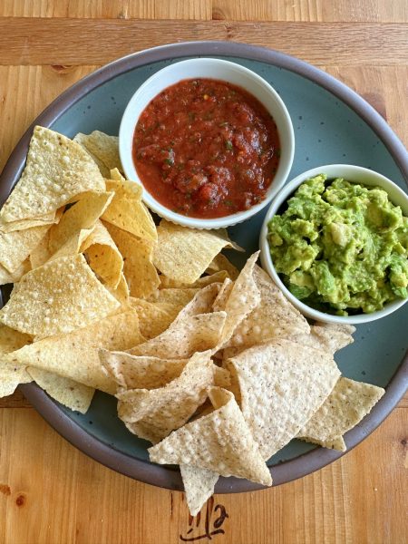 Chips Salsa and Guacamole! Sometimes, honestly, this is all you need! I'm sharing some of my favorite Mexican food dishes down below! Enjoy!