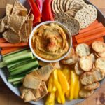 Roasted Butternut Squash Hummus made in my Vitamix! It’s protein packed, delicious and a great appetizer to serve for the holidays!