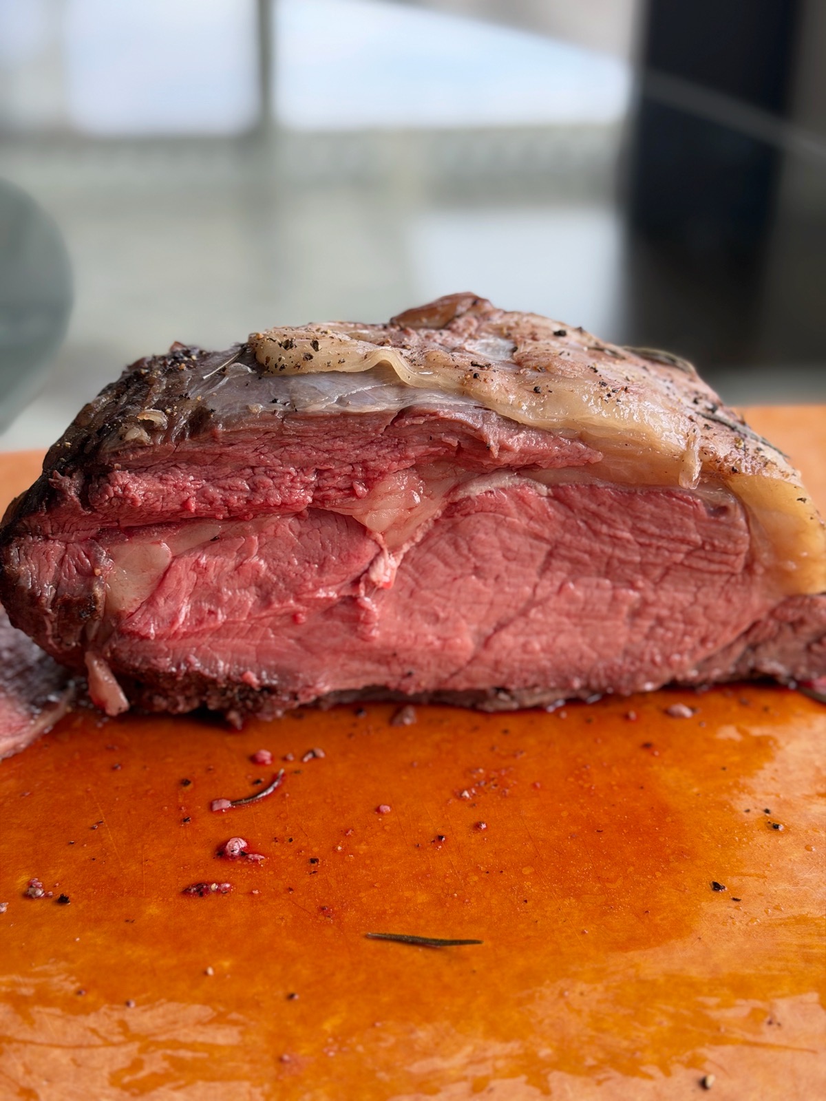 Easy Prime Rib Recipe! You just need salt, pepper and fresh rosemary. You refrigerate overnight and bake it the following day.